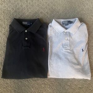 RALPH LAUREN POLO SHIRTS BUNDLE OF 2 EX LRG BLACK AND GRAY GREAT CONDITION